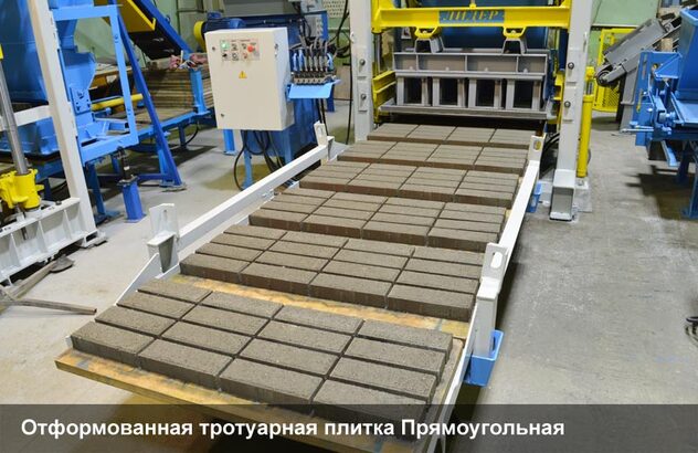 Отформованная тротуарная плитка Прямоугольная
