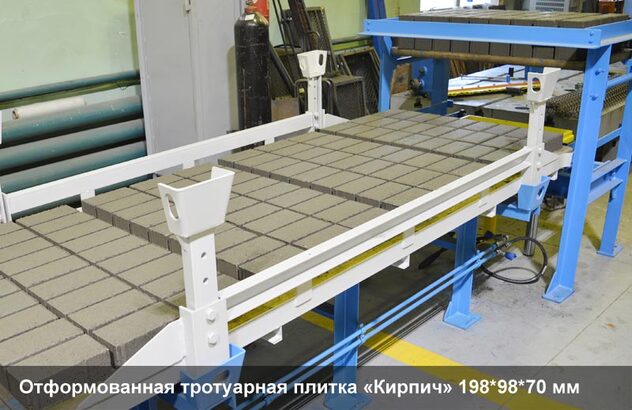 Отформованная тротуарная плитка «Кирпич» размер 198х98х70 мм